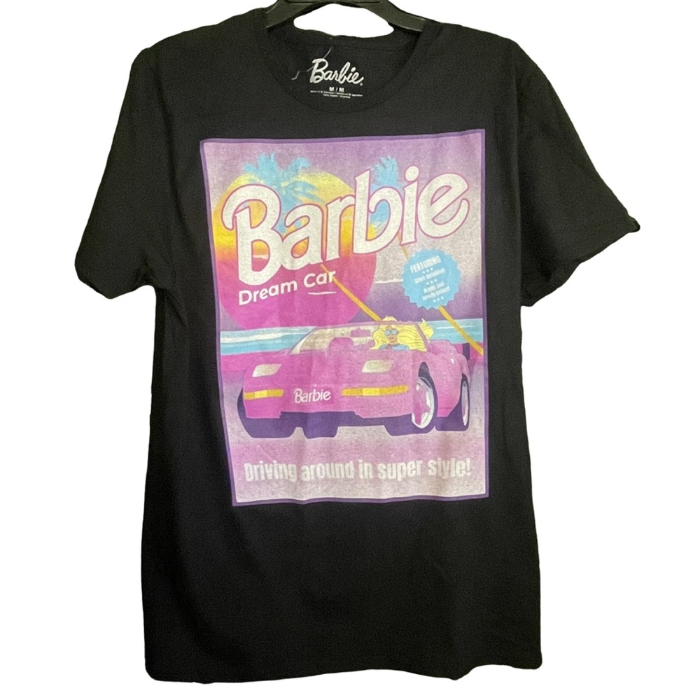 Barbie Dream Car Medium Black Graphic T-Shirt New without tag Barbiecore